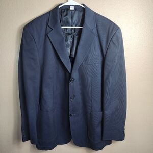 Alex Cannon Mens |XL| Navy Cotton Polyester Pinstripe 3 Button Sport Coat Blazer